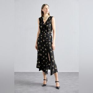 navy blue a line midi dress Ever-Pretty Elegant Pleated Chiffon Midi Semi Semi Formal Dress with Ruffled Sleeves Occasion Dress